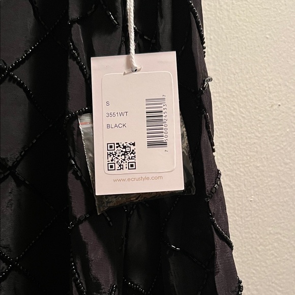 Elegant Beaded Black Women's Top - Picture 5 of 5